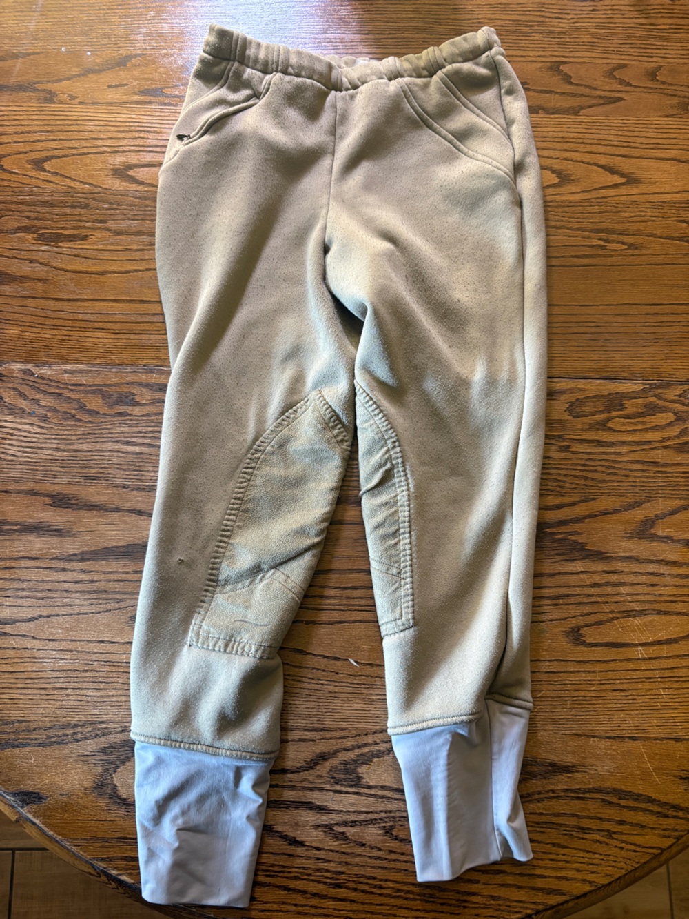 Tuffrider Winter Riding Breeches with Light Gray Ankles